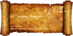 Üveges Emese névjegykártya